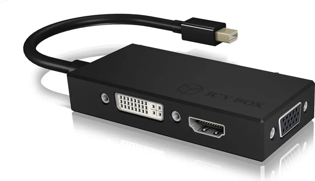 Icy Box IB-AC1032 DisplayPort Adapter - HDMI/DVI-VGA - Zwart