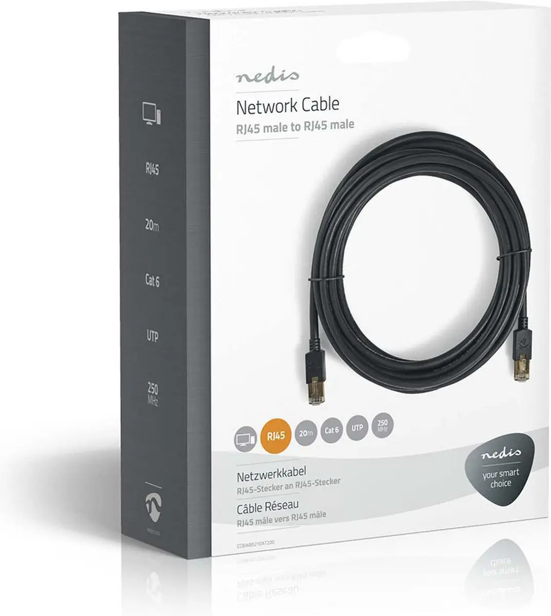 Nedis CAT6 Netwerkkabel 20m - Antraciet