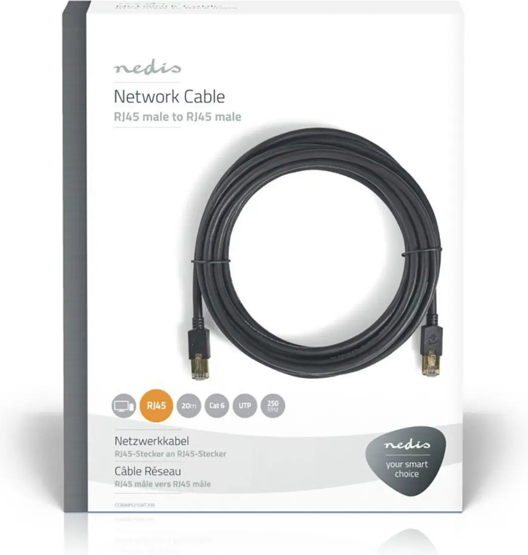 Nedis CAT6 Netwerkkabel 20m - Antraciet