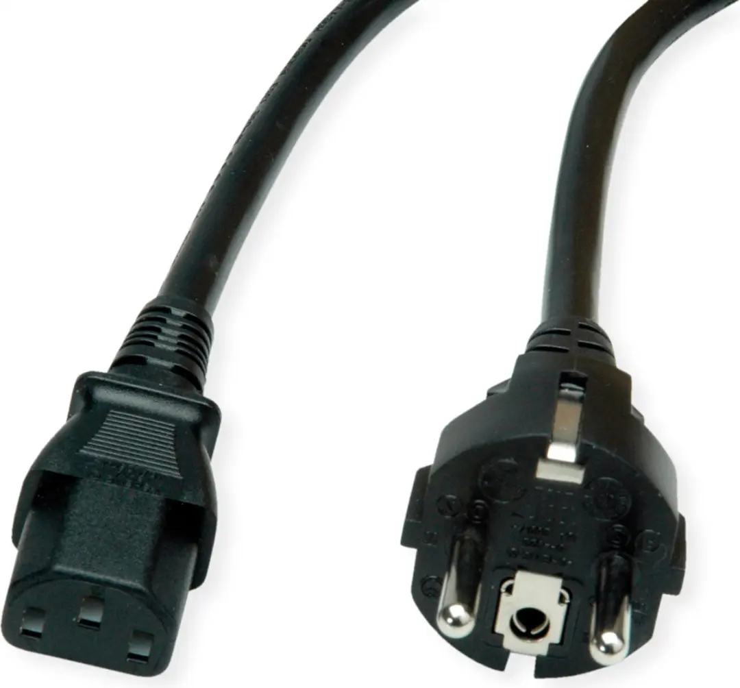 VALUE stroomkabel, recht IEC-Female, zwart, 1,8 m