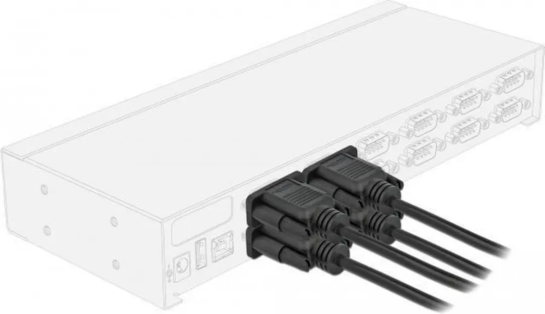 Delock RS-232 Null Modem Kabel D-Sub9 M/F 2m - Zwart