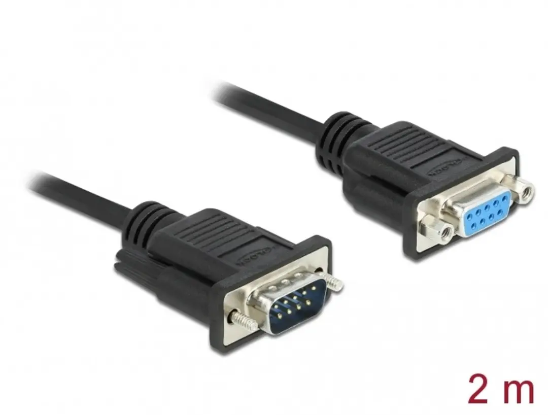 Delock RS-232 Null Modem Kabel D-Sub9 M/F 2m