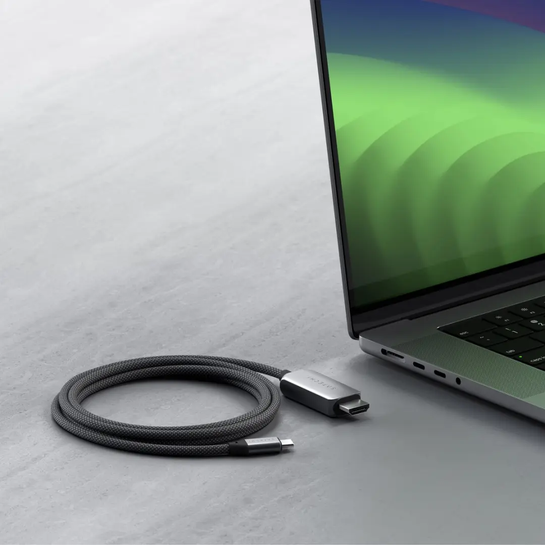 Satechi ST-YH8KCM USB-C HDMI 2.1 Kabel 8K - 2m - Grijs - afbeelding 6 van 6