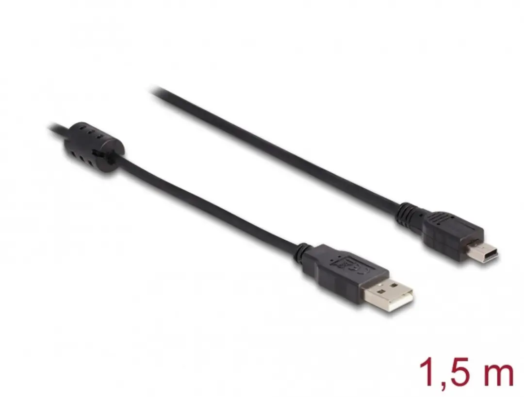 Delock USB 2.0 Kabel A naar Mini-B 1.5m