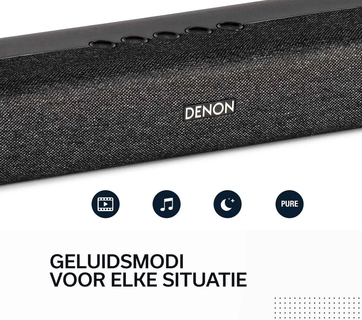 Denon DHT-S416 Soundbar - Chromecast, Draadloze Subwoofer - Zwart