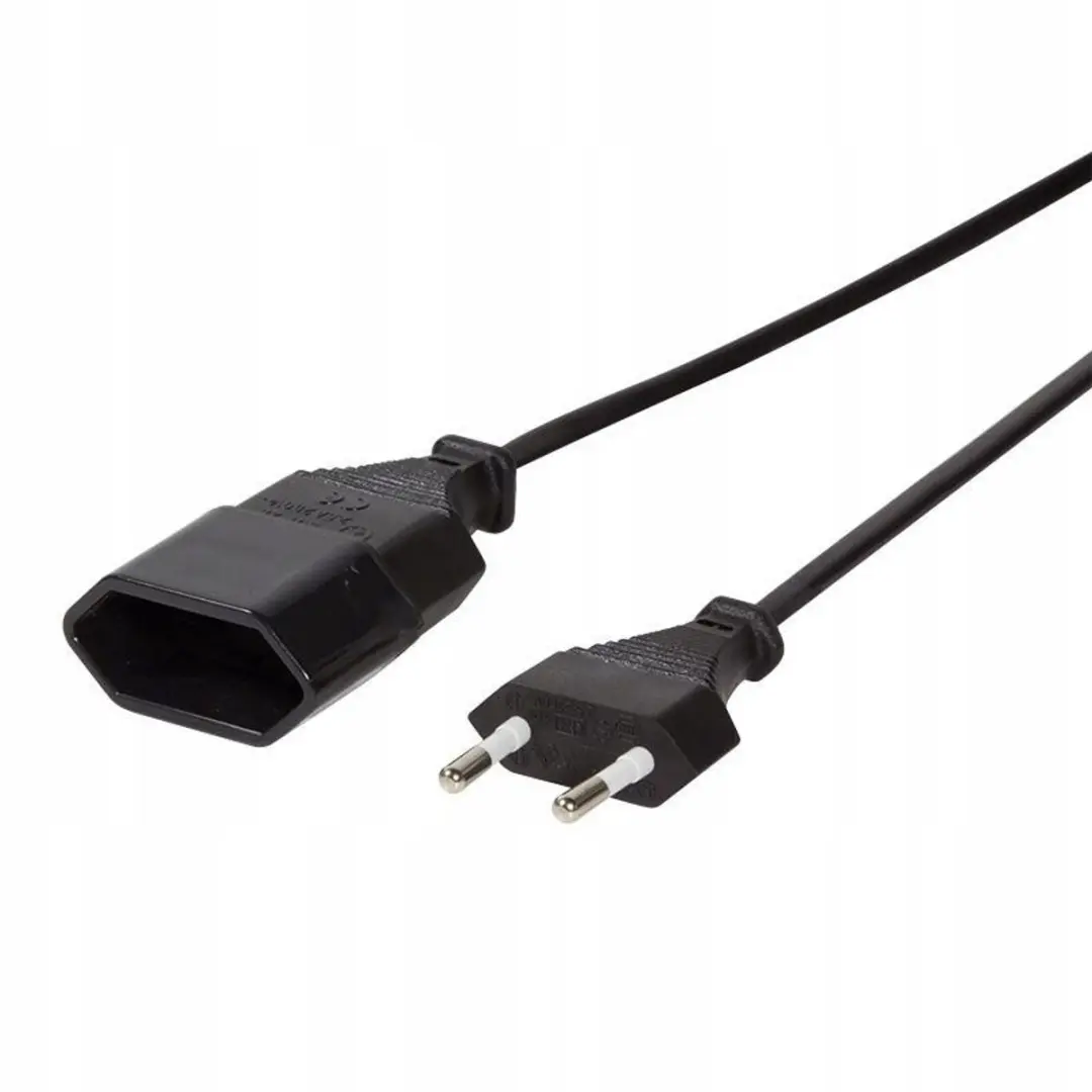 Logilink Stroomverlengkabel CP124 Euro Cee 7/16 3m - Zwart