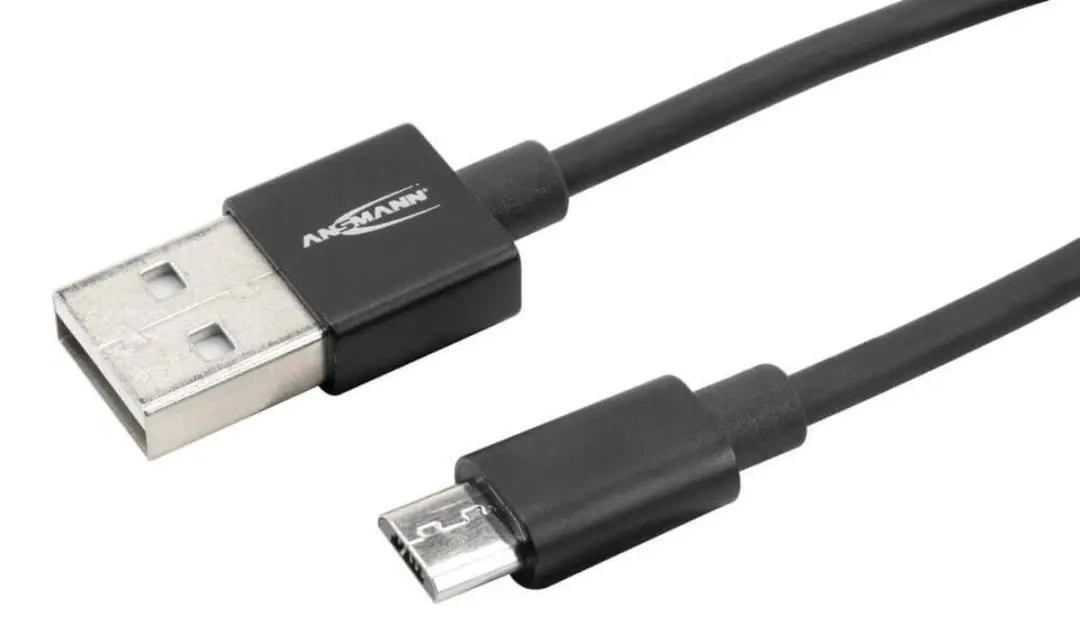 Ansmann 1700-0076 USB-kabel USB-A naar micro-B 1.20m - Zwart