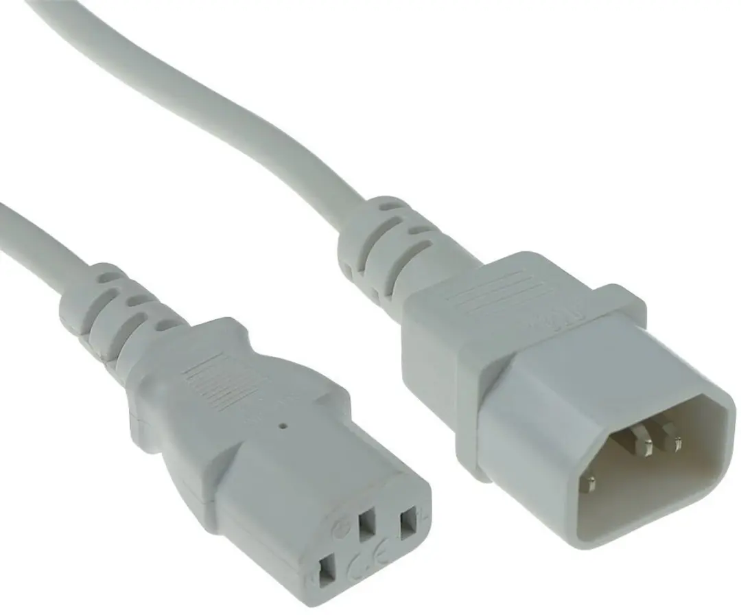 ACT AK5244 Netsnoer C13-C14 Wit 1,2m