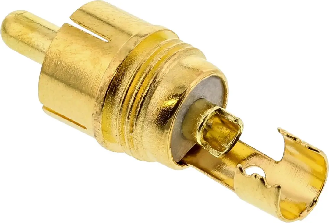 InLine RCA-stekker Soldeerversie 6mm - Metaal Zwart - 1 Stuk