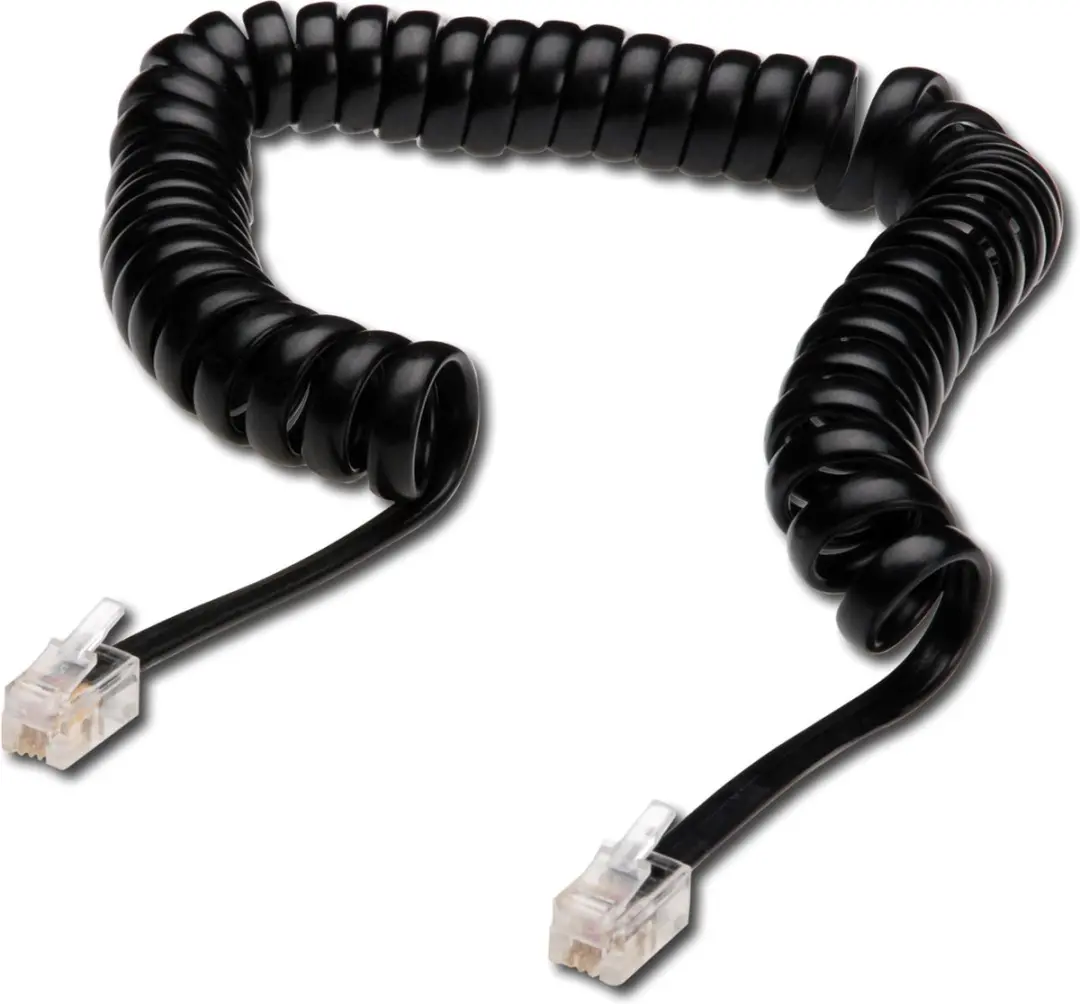 Digitus Rj10/Rj10 Spiraalkabel Voor Telefoonheadsets