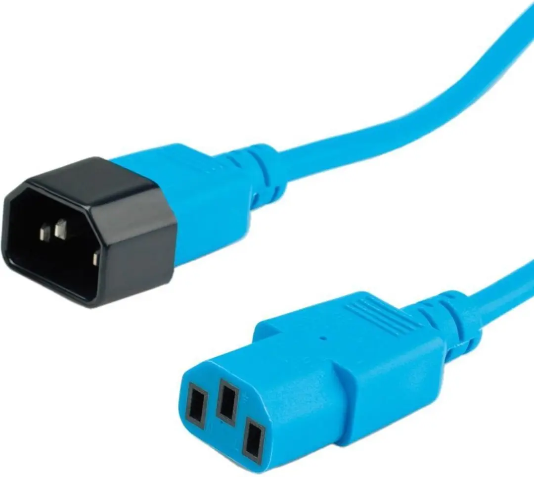 Roline IEC C14-C13 Stroomverlengkabel 1,8m - Blauw