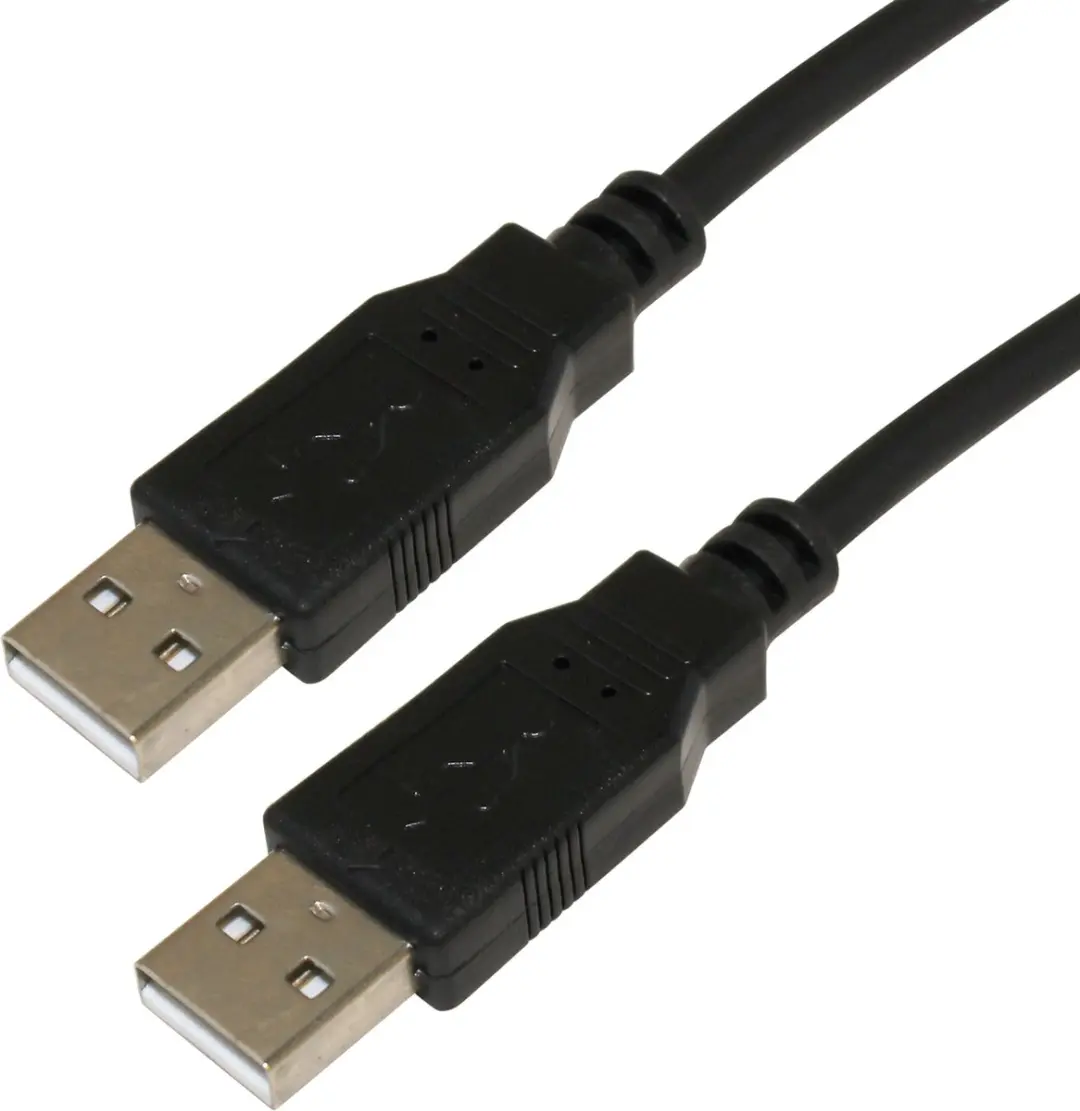 Scanpart USB-kabel 1.5m USB-A naar USB-A - Zwart