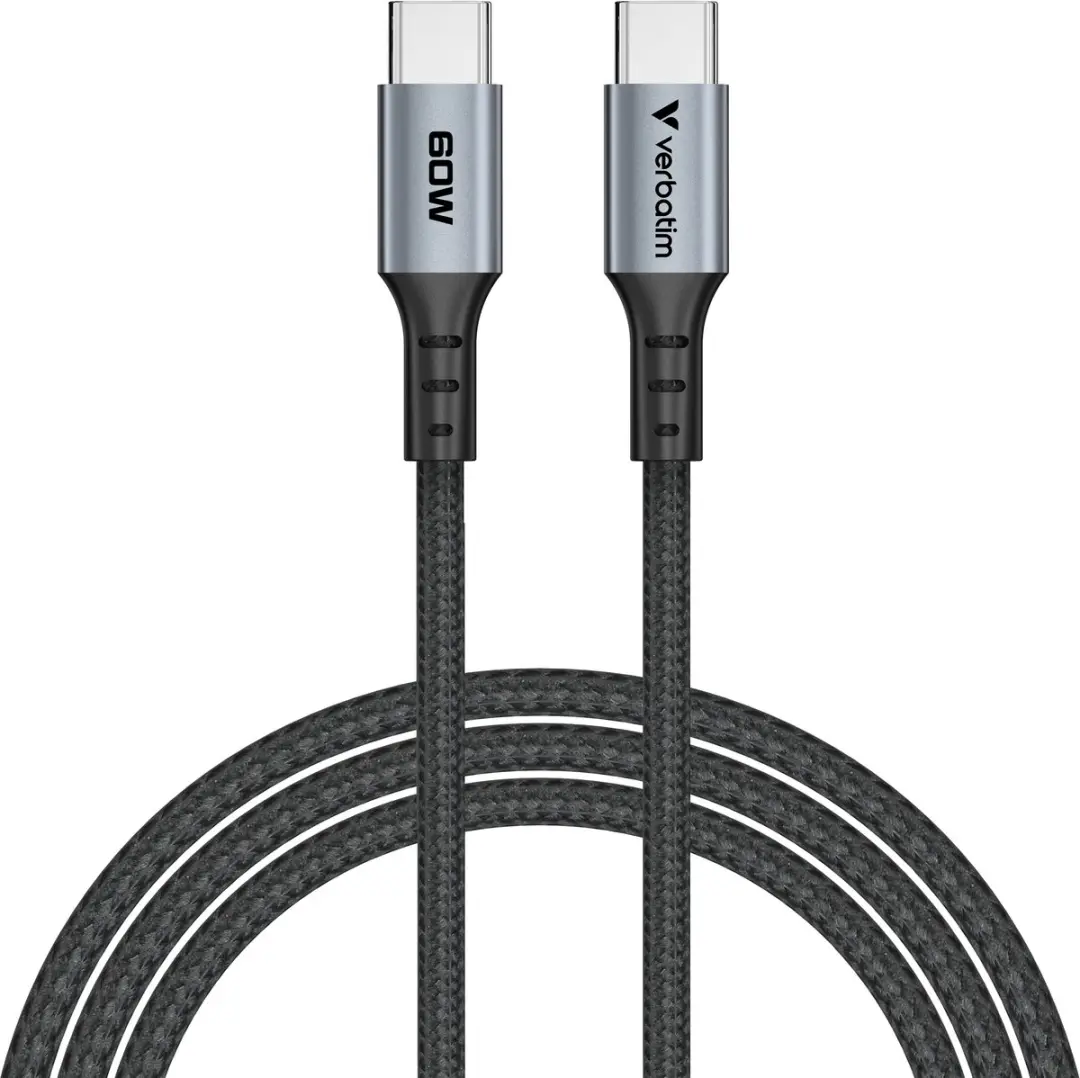 Verbatim USB-C Kabel 120cm 60W QC PD - Zwart