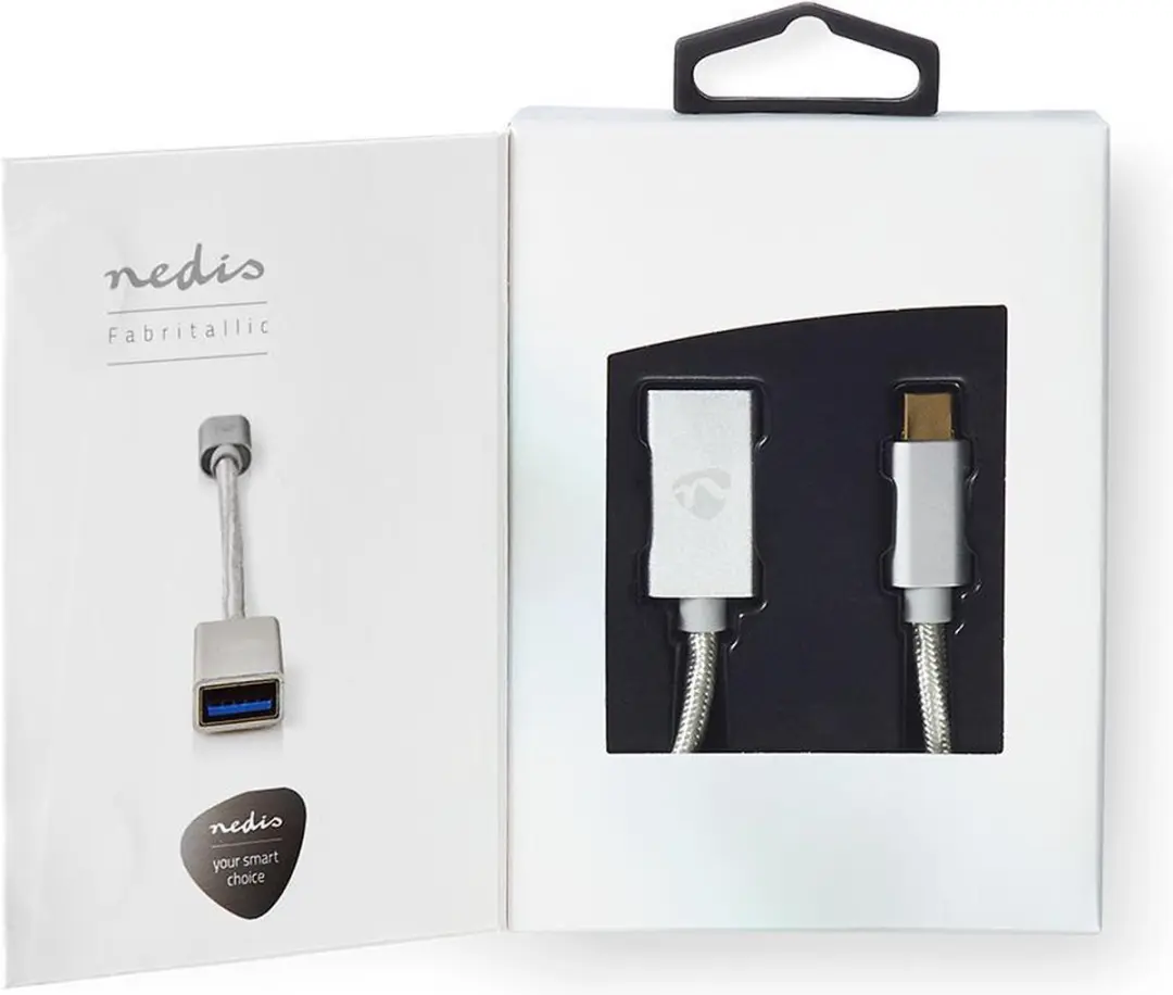 Nedis USB-C Adapter USB-A Female 5Gbps 0,2m - Verguld - Zilver