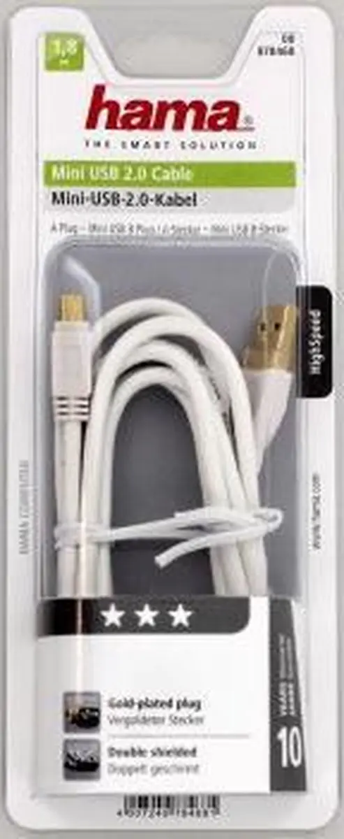 Hama Co.Usb Type A-Mini B 1.8M