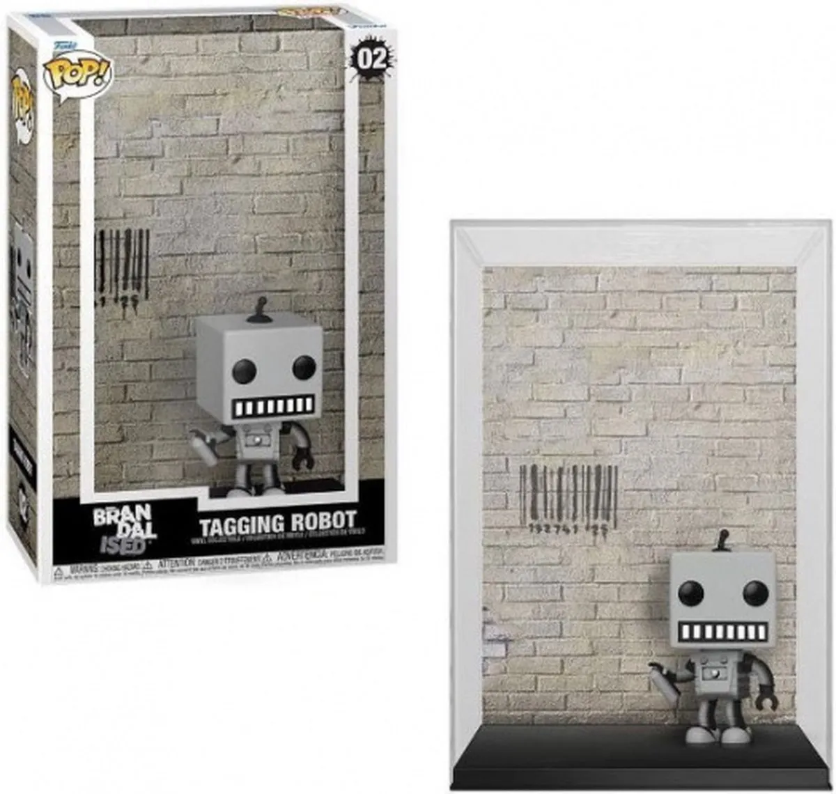 Funko POP! Art Cover Tagging Robot Verzamelfiguur - 9cm Grijs