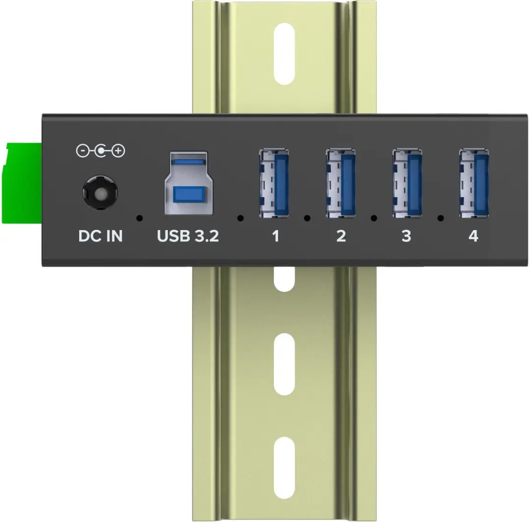 InLine Industriële USB Hub 4x USB-A 5Gbps - 24W - Zwart - afbeelding 6 van 6