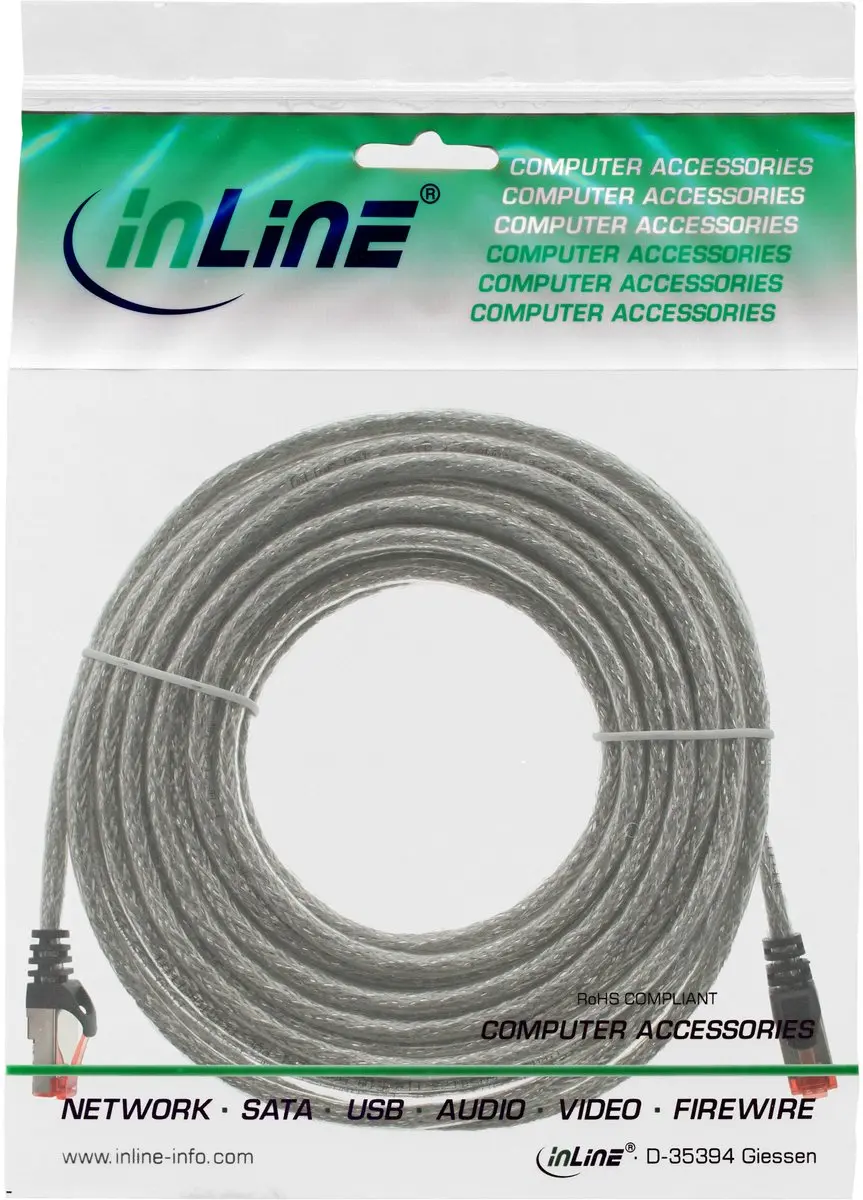 InLine Patchkabel S/FTP Cat.6 25m - Transparant
