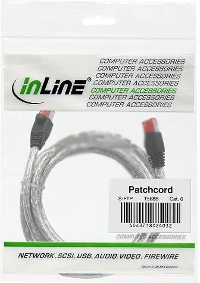 InLine Patchkabel S/FTP Cat.6 25m - Transparant
