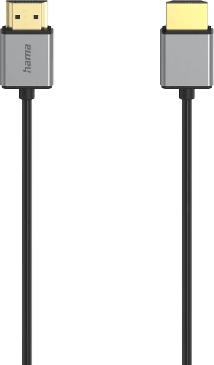 Hama 00205449 HDMI kabel 1,5 m HDMI Type A (Standaard) Zwart, Grijs