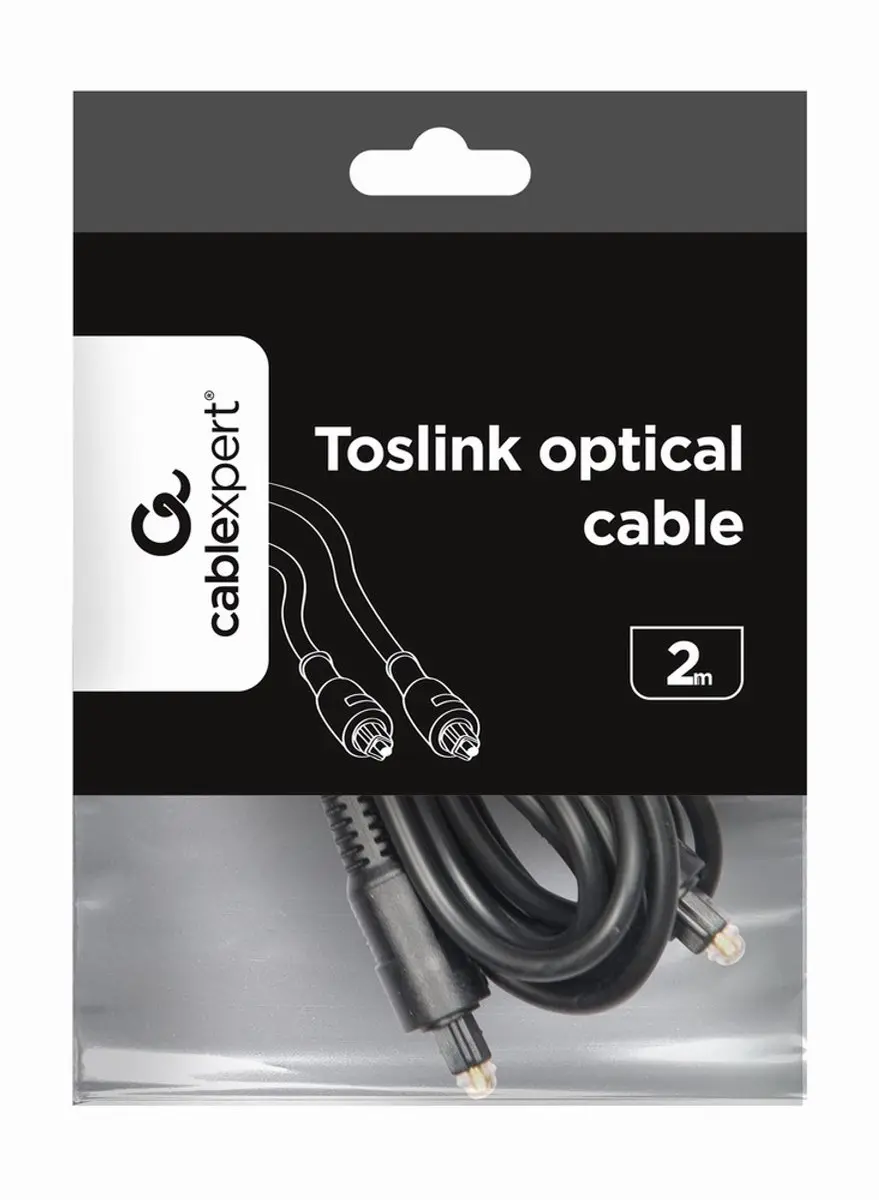 Gembird Optische Toslink Kabel CC-OPT-2M - 2m - Zwart