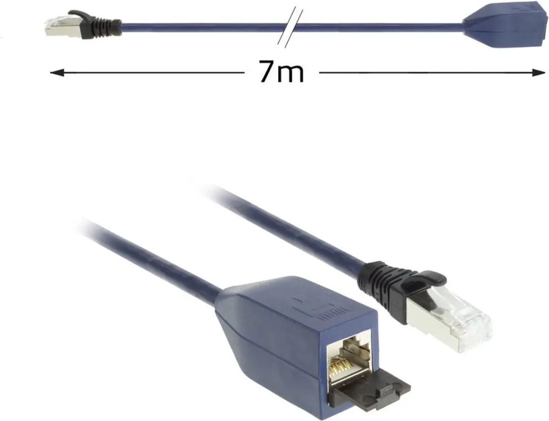 ACT CAT6A MPTL Verlengkabel 7m - Zwart