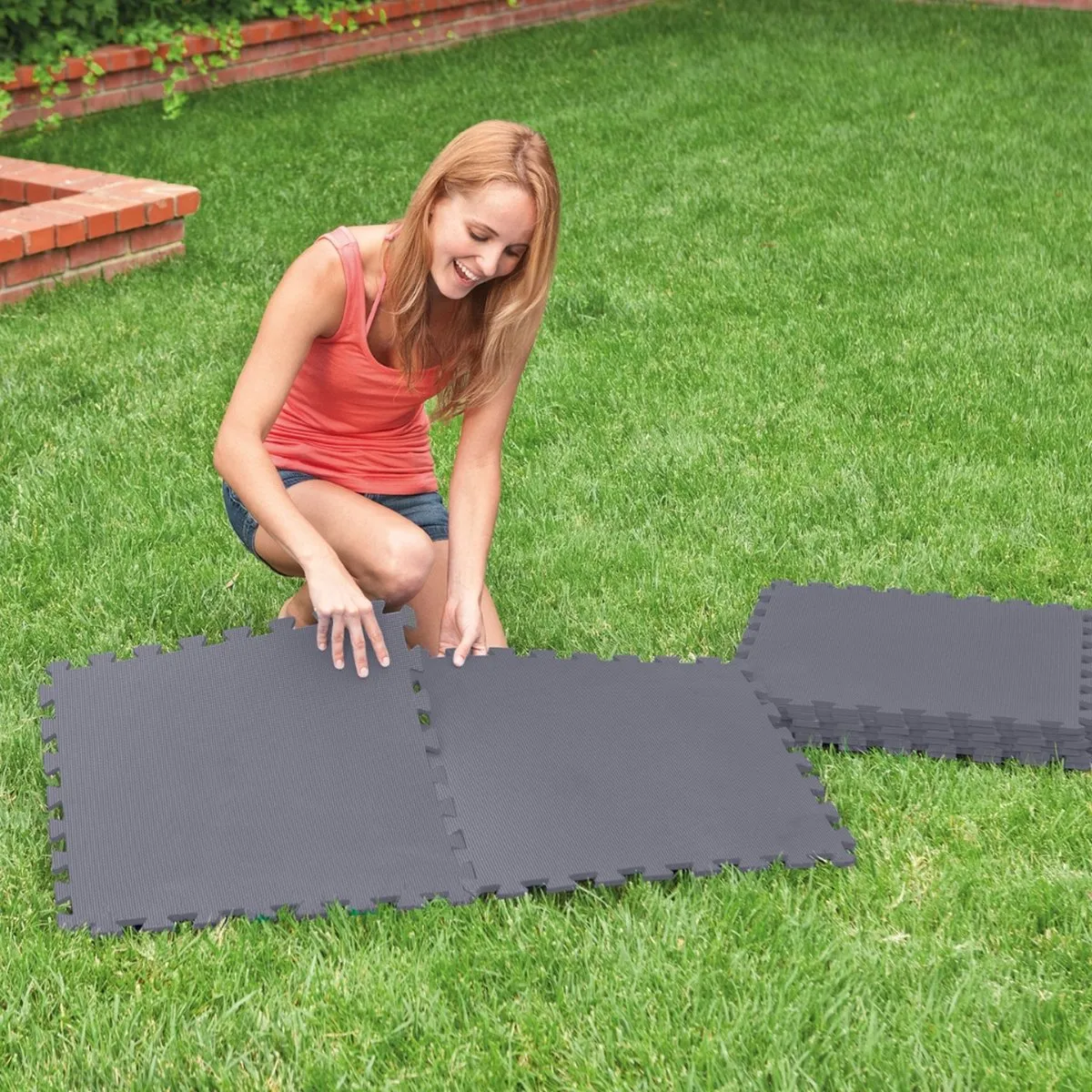 Intex Zwembadtegels 50x50cm - 64 Stuks - Grijs