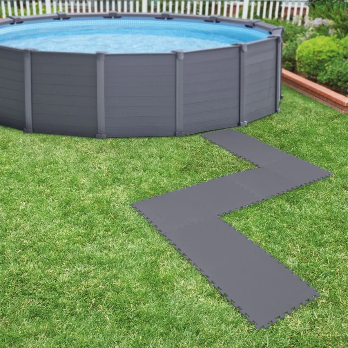 Intex Zwembadtegels 50x50cm - 64 Stuks - Grijs