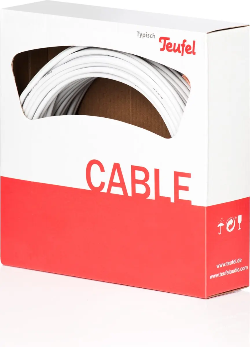 Teufel Luidsprekerkabel 2x2,5mm² 15m - Wit