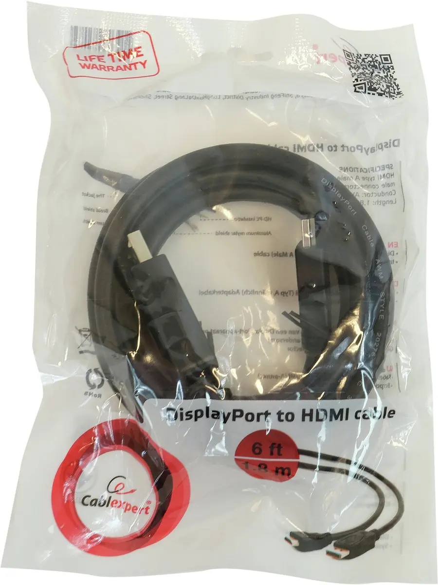 Gembird DisplayPort naar HDMI Kabel 6ft