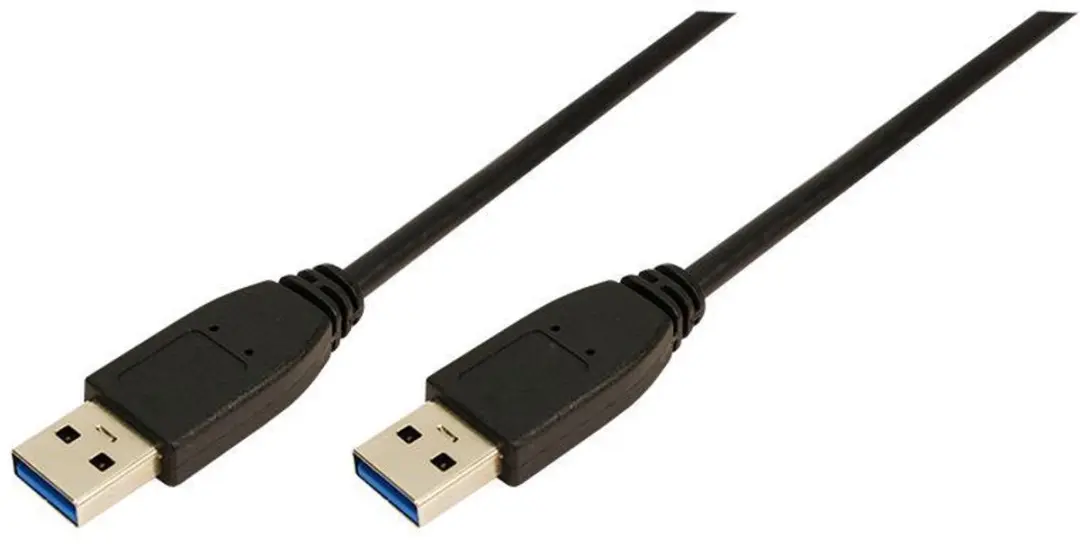 Logilink USB 3.0 A Male naar A Male Kabel - 2m - Zwart
