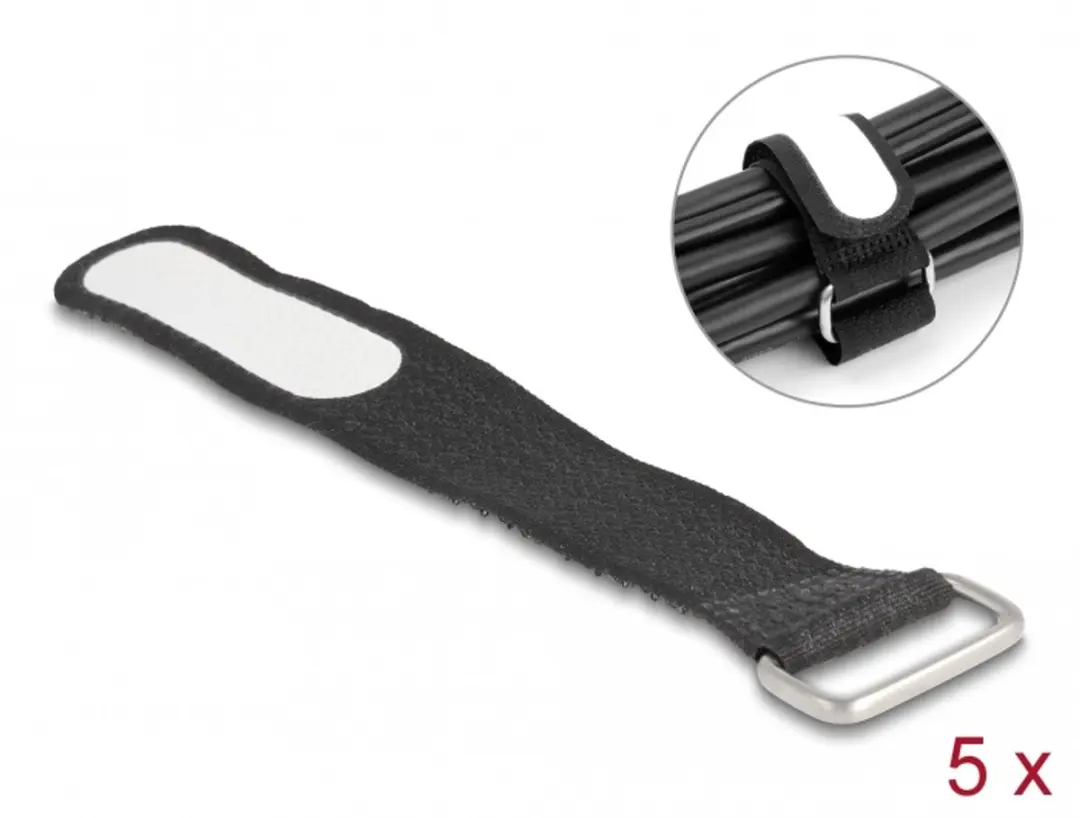 Delock Klittenband Kabelbinders 127x20mm - 5 Stuks