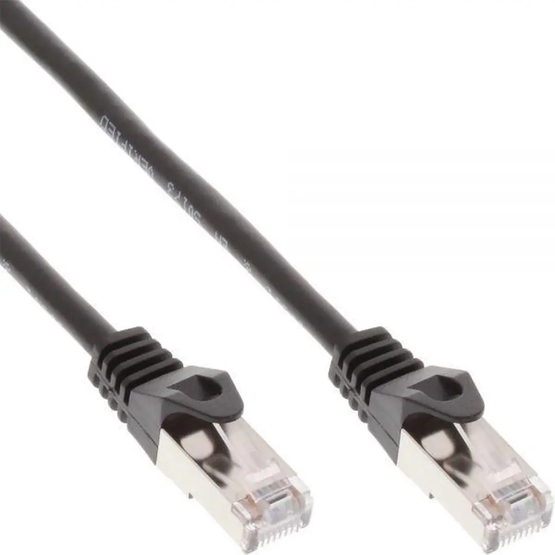 InLine® Patchkabel, SF/UTP, Cat.5e, zwart, 1m