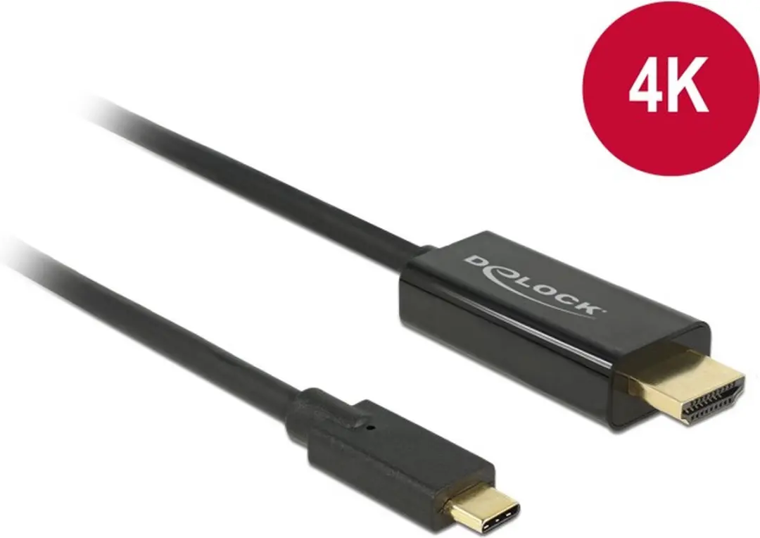 Delock USB-C naar HDMI Kabel 4K 30Hz - 1m - Zwart - afbeelding 6 van 6