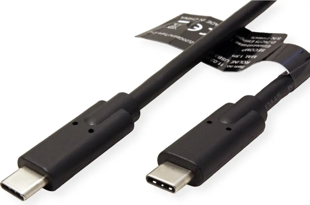 Roline USB 3.2 Gen 2x2 C-C Kabel 100W 1,5m - Zwart