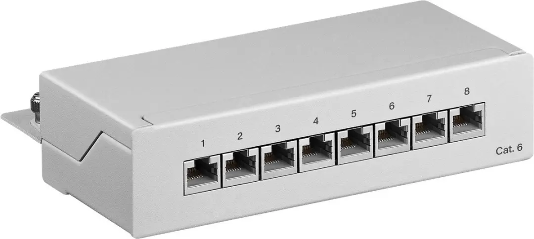 Goobay CAT6 Patch Panel 1U 8 Poorten - Afgeschermd Zwart