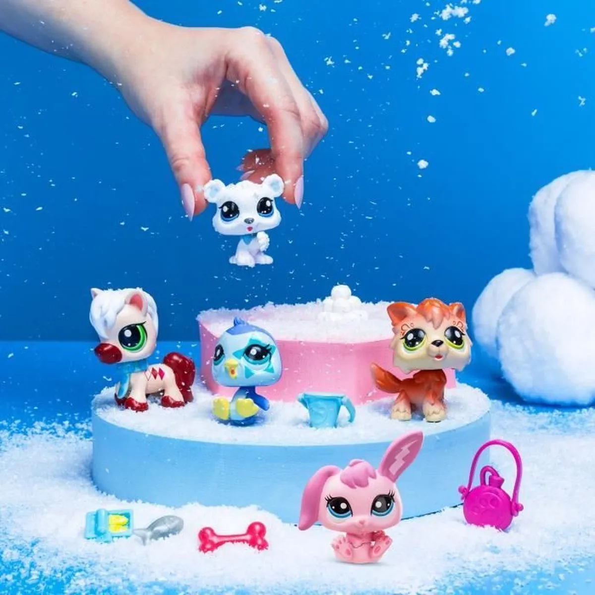 Bandai Littlest Pet Shop Winterdieren Verzamelset - 5 Stuks Multicolor