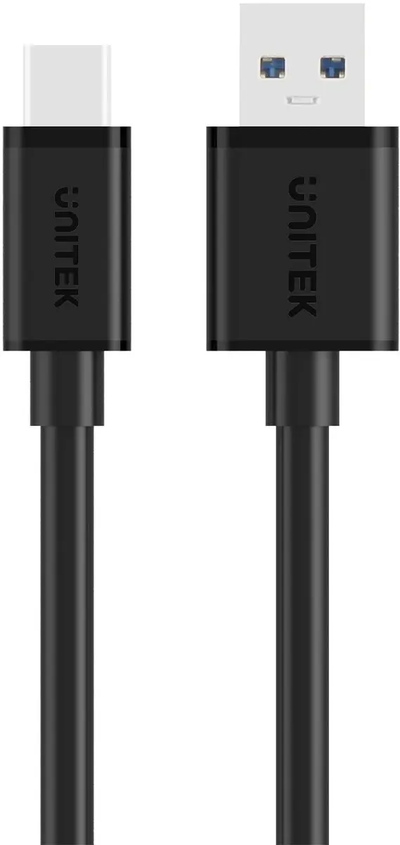 Unitek Y-C474BK USB 3.1 Type-C naar Type-A Kabel - Zwart