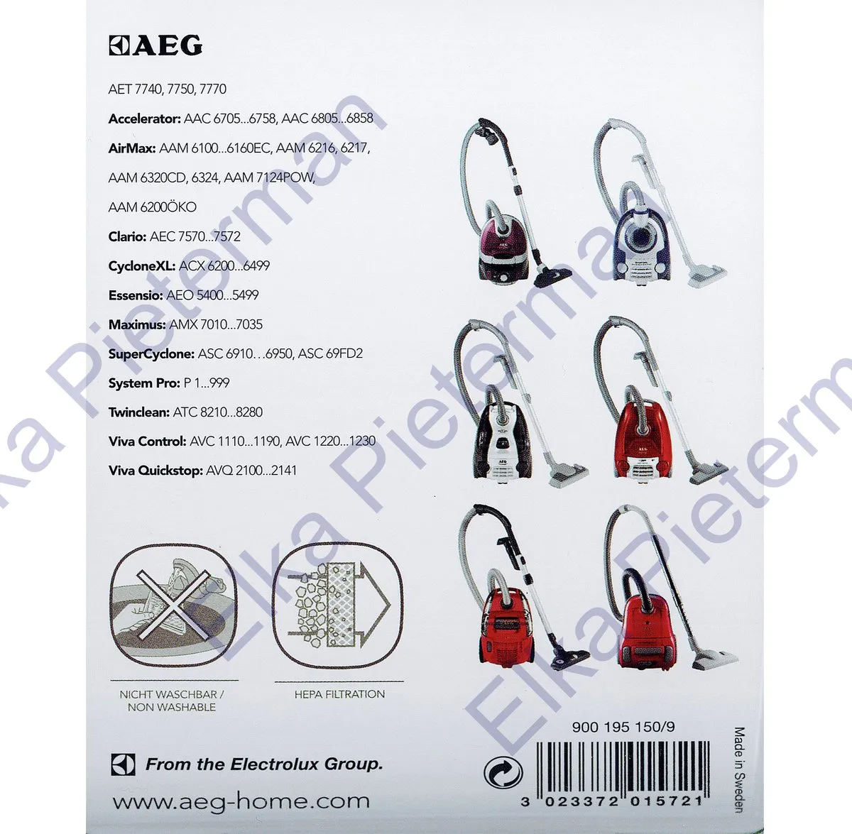 AEG AFS Microfilter met Frame 2st. - Cilinderstofzak - 9001951509