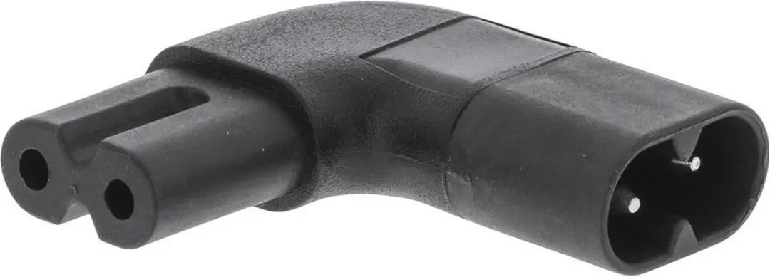 InLine C7 C8 Stroomadapter - Zwart