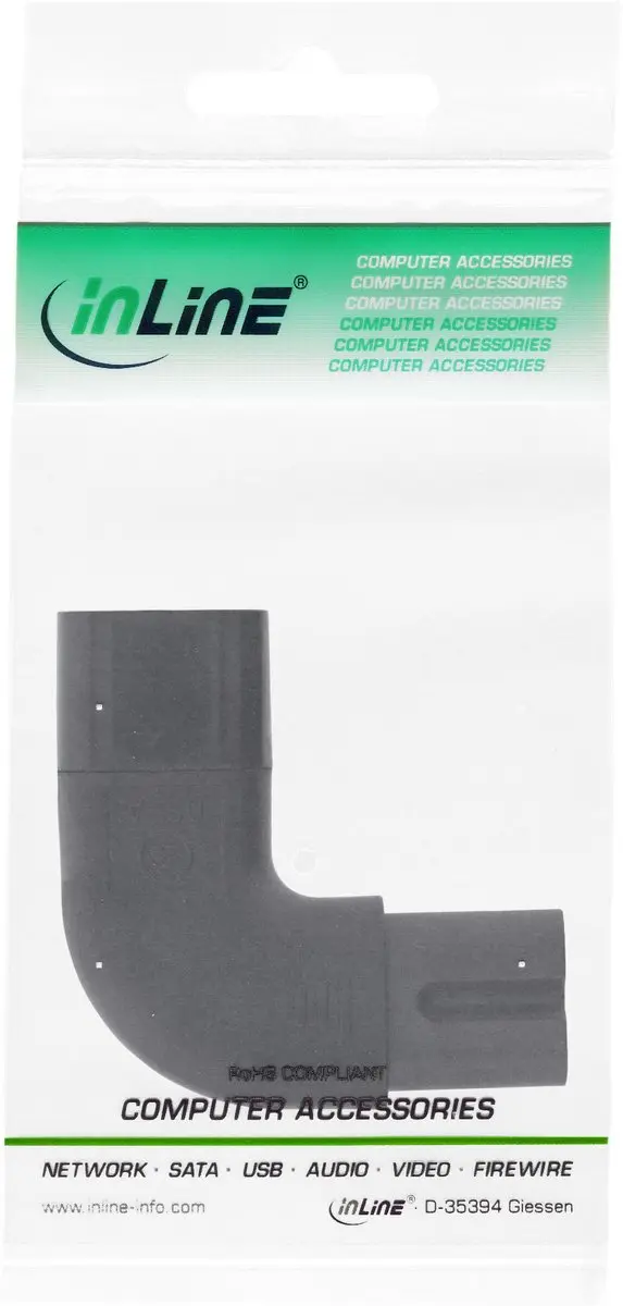InLine C7 C8 Stroomadapter - Zwart