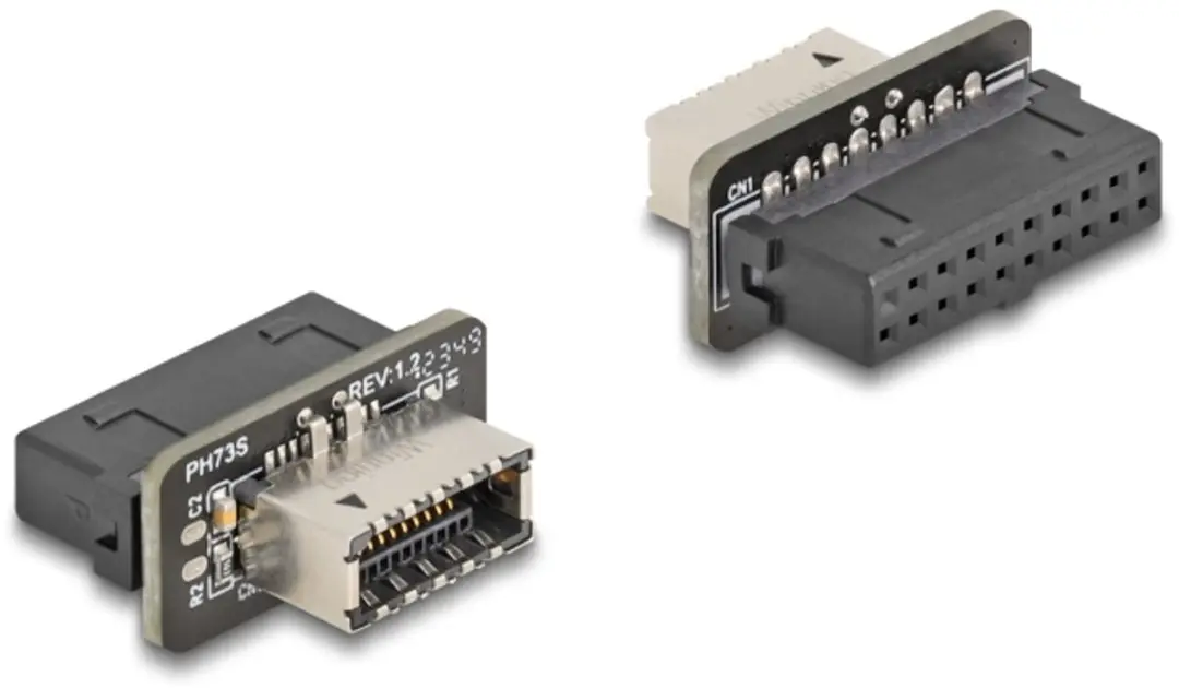 Delock USB 5Gbps Adapter Pin Header naar Type-E Key A - Zwart