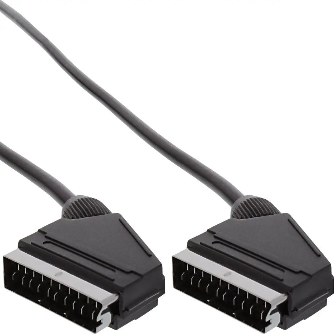 InLine Scartkabel Male/Male 5m - Zwart