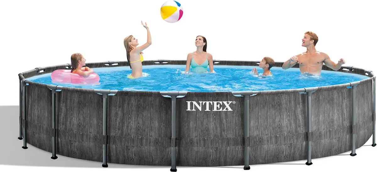 Intex Baltik 24311 Zwembad met frame 549cm - 24.311l - Blauw/Grijs