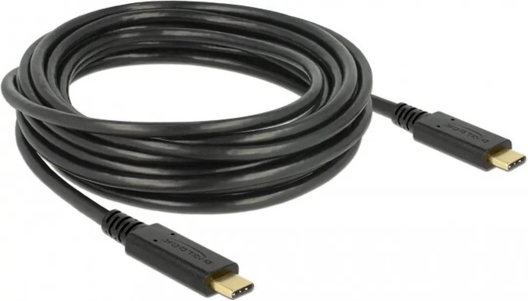 Delock USB-C naar USB-C Kabel 85206 - 4m - USB 2.0 - 20V/5A