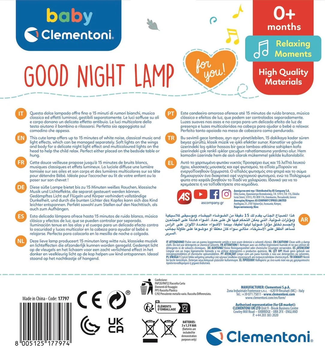 Clementoni Good Night Lamp Nachtlampje - Multicolor - afbeelding 6 van 6