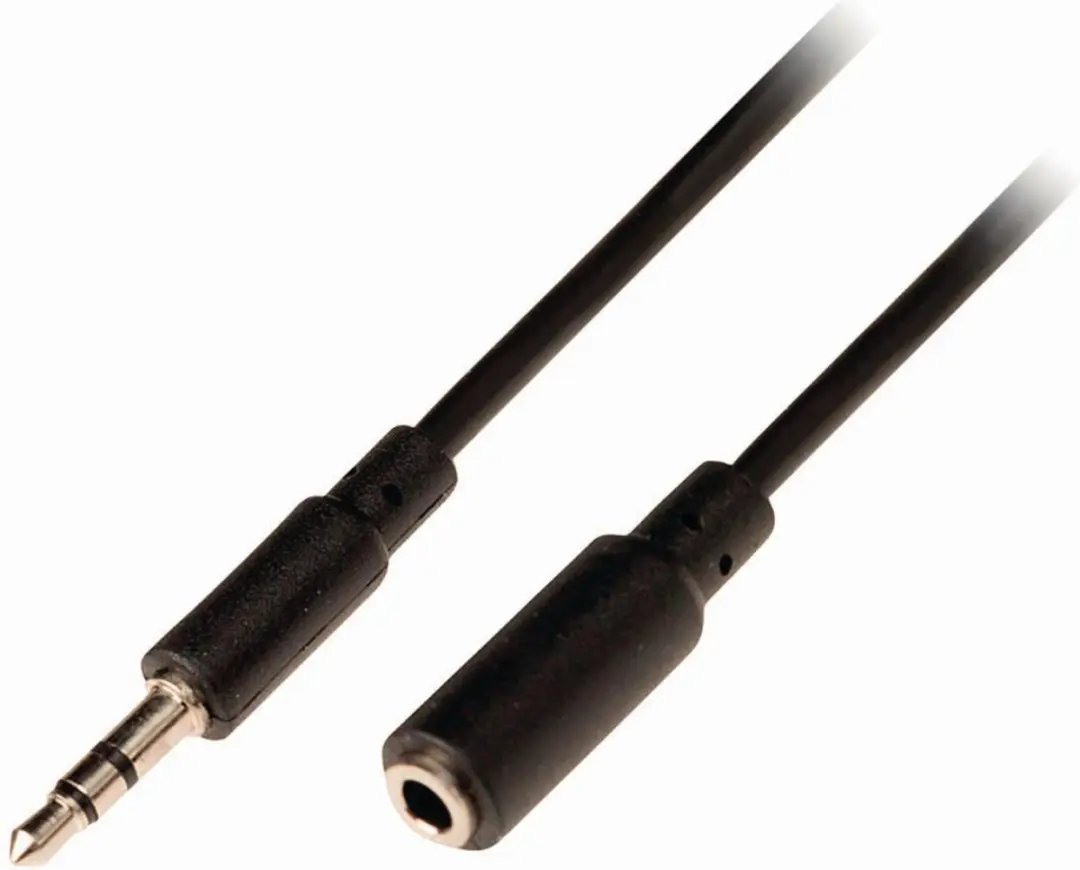 Nedis Stereo-Audiokabel 3,5mm M/F - 3m - Zwart
