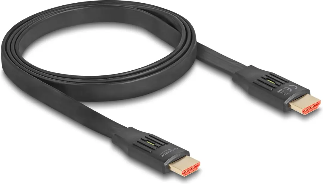 Delock High Speed HDMI Flat Ribbon Kabel 48 Gbps 8K 60Hz 1m
