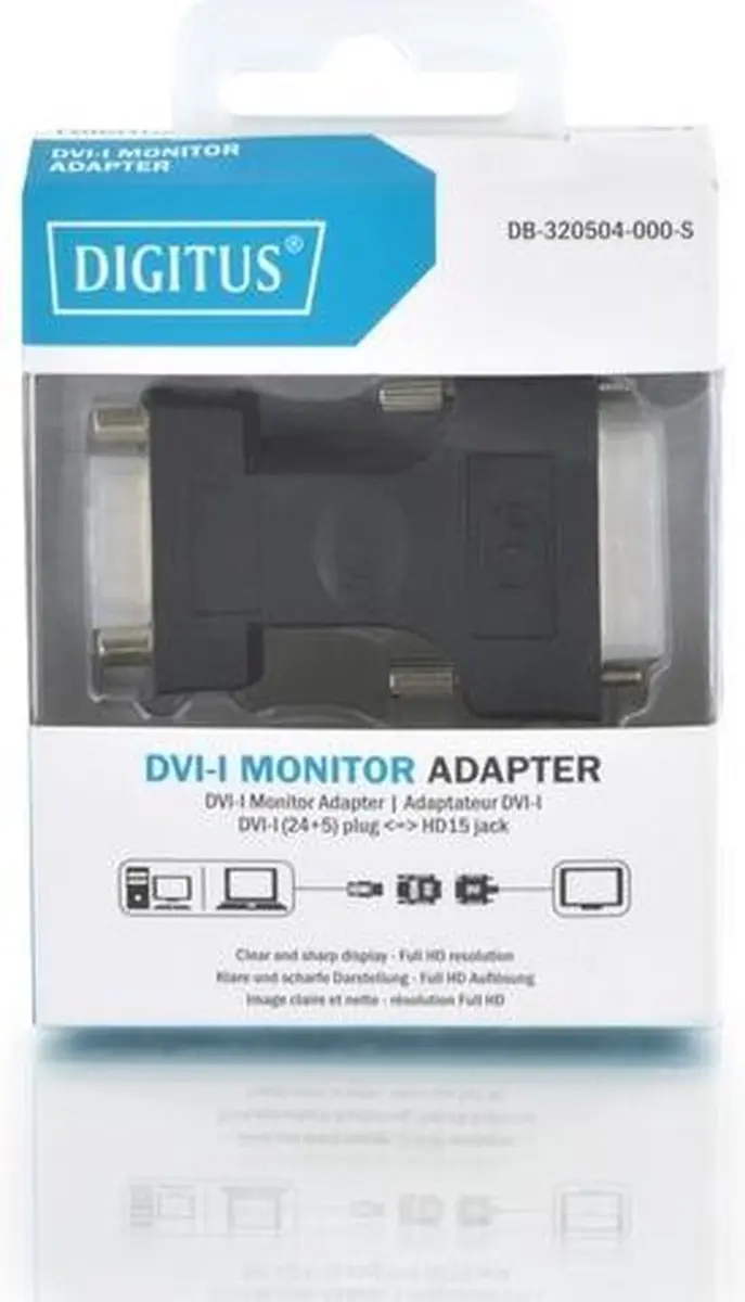 Digitus DB-320504-000-S DVI-adapter - Zwart