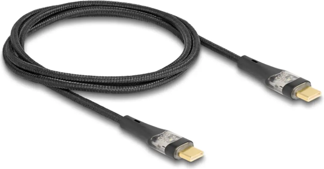 Delock USB-C naar USB-C Kabel 100W PD 3.0 - 1m - Zwart